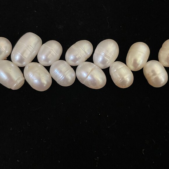 Authentic Fresh Water Potato Pearl Necklace Creamy White - Picture 5 of 6